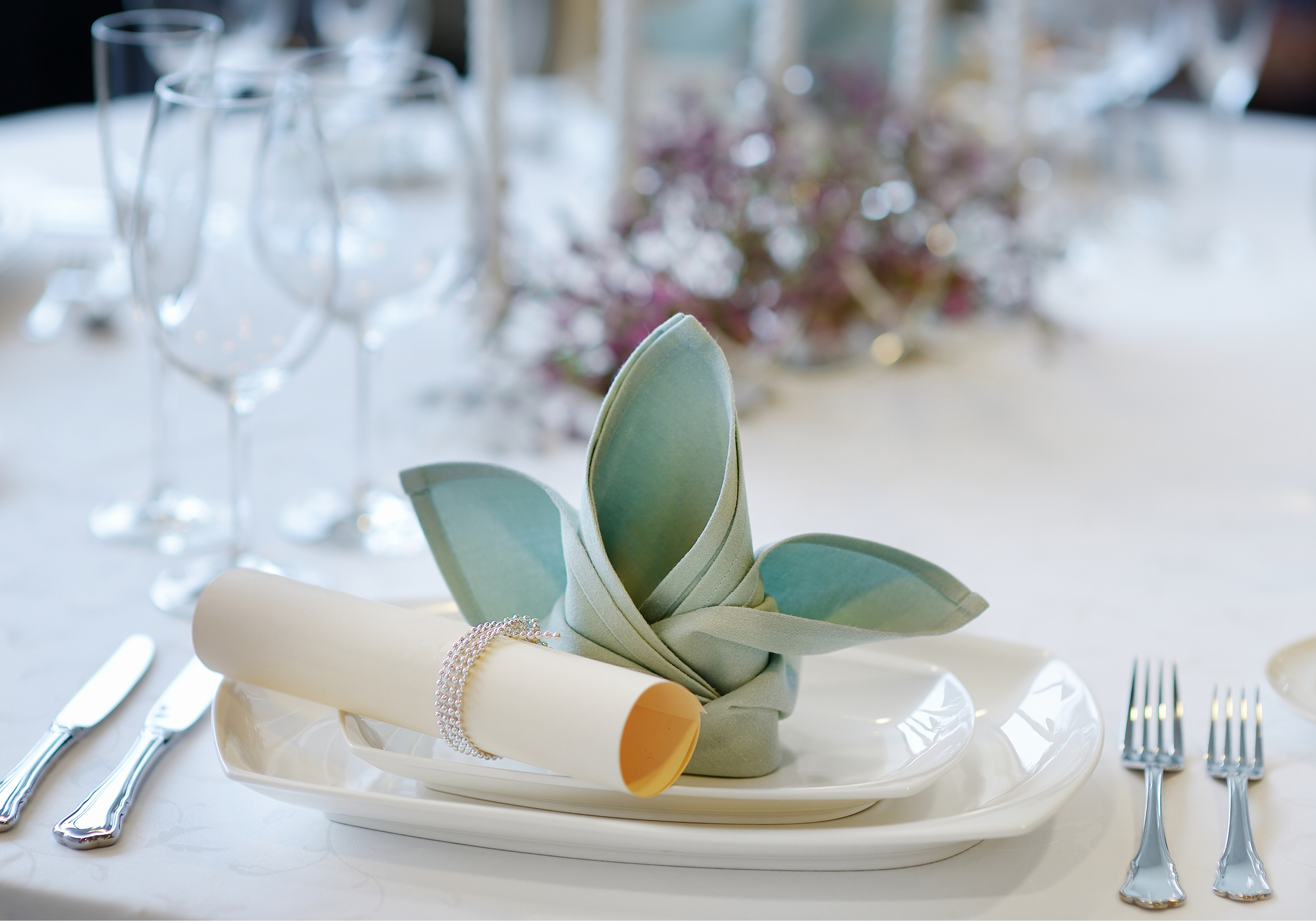 Formal table setting.