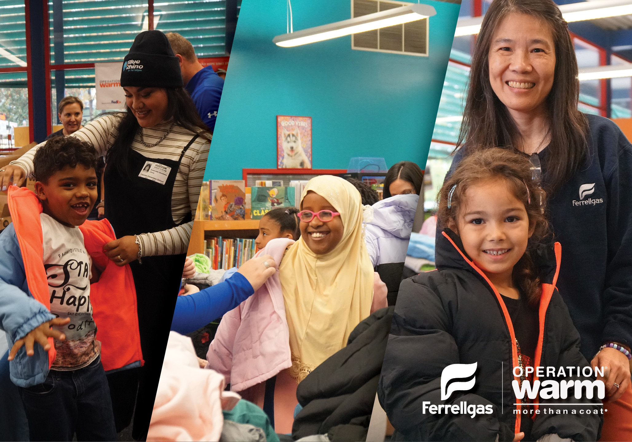 Operation Warm and Ferrellgas team up to bring new coats to children in Indianapolis.